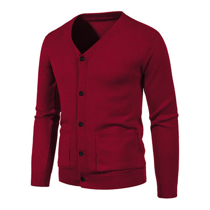 Herren Strickcardigan Fein Gestrickt Modern