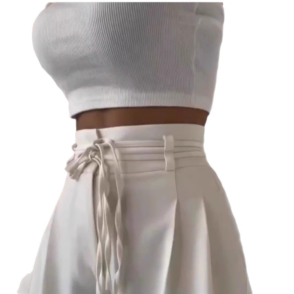 Damen Hose Hochbund Weite Bequem Elegant