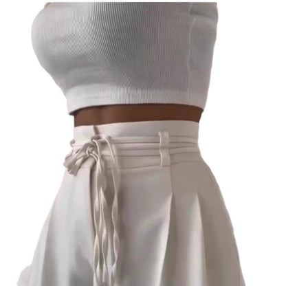 Damen Hose Hochbund Weite Bequem Elegant