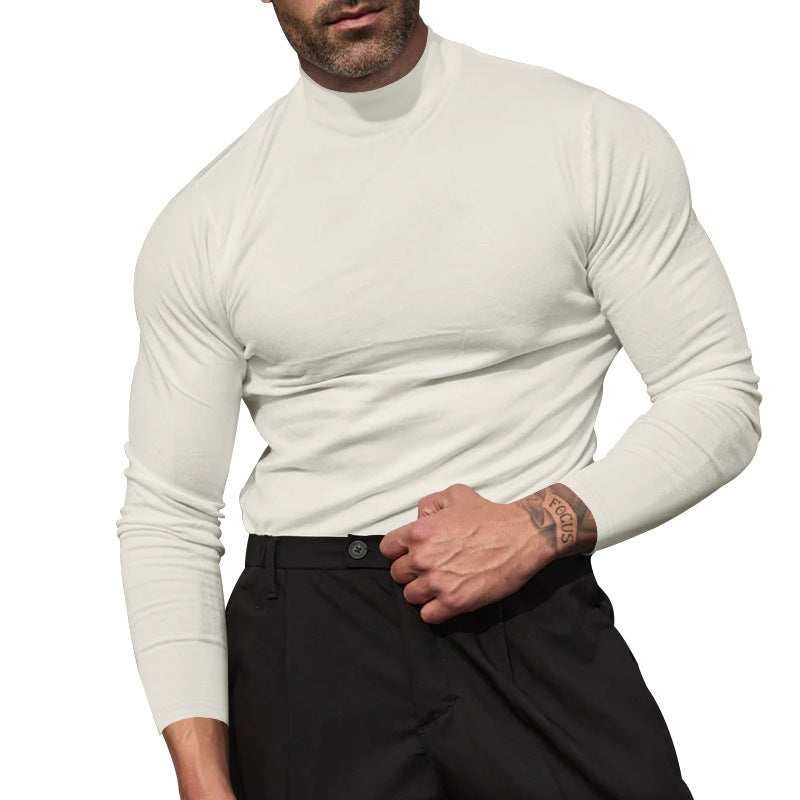 Slim Fit Rollkragenpullover Elegant Feinstrick