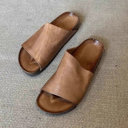 Damen Slipper Weich Leder Ergonomisch Komfort