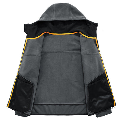 Herren Fleecejacke Warm mit Reißverschlusstaschen Sportlich