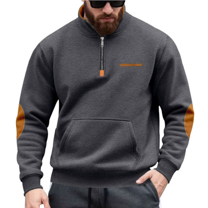 Herren Kapuzenpullover Mit Halbzipp Modern Farben