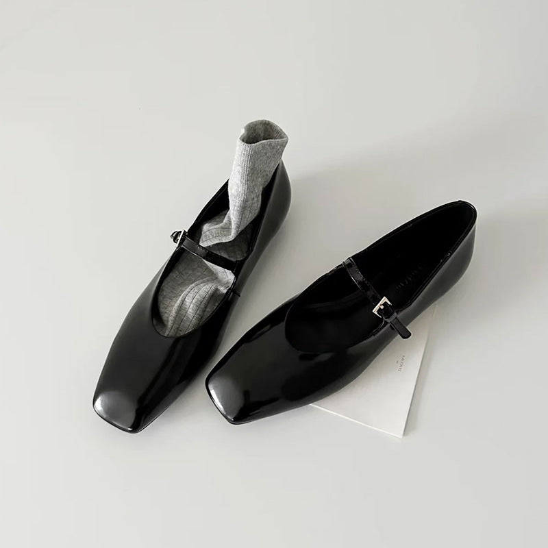 Damen Ballerinas Elegante Mary Jane Schuhe Komfortabel