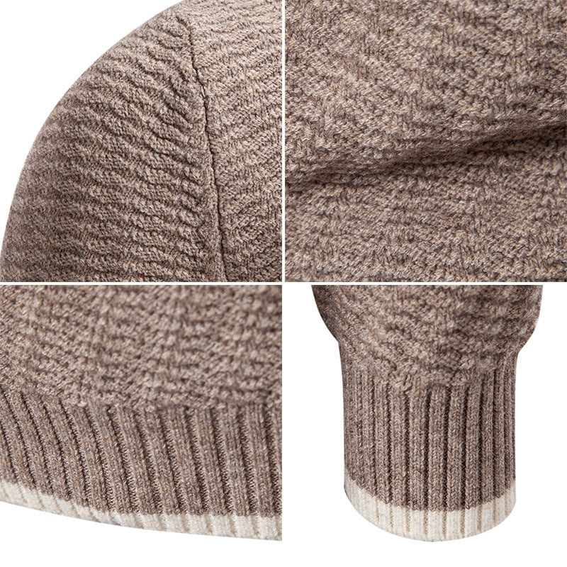 Herren Pullover Strukturiert Hochkragen Modern Berlin Style