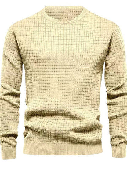 Herren Langarmshirt Strukturiert Chic Modern