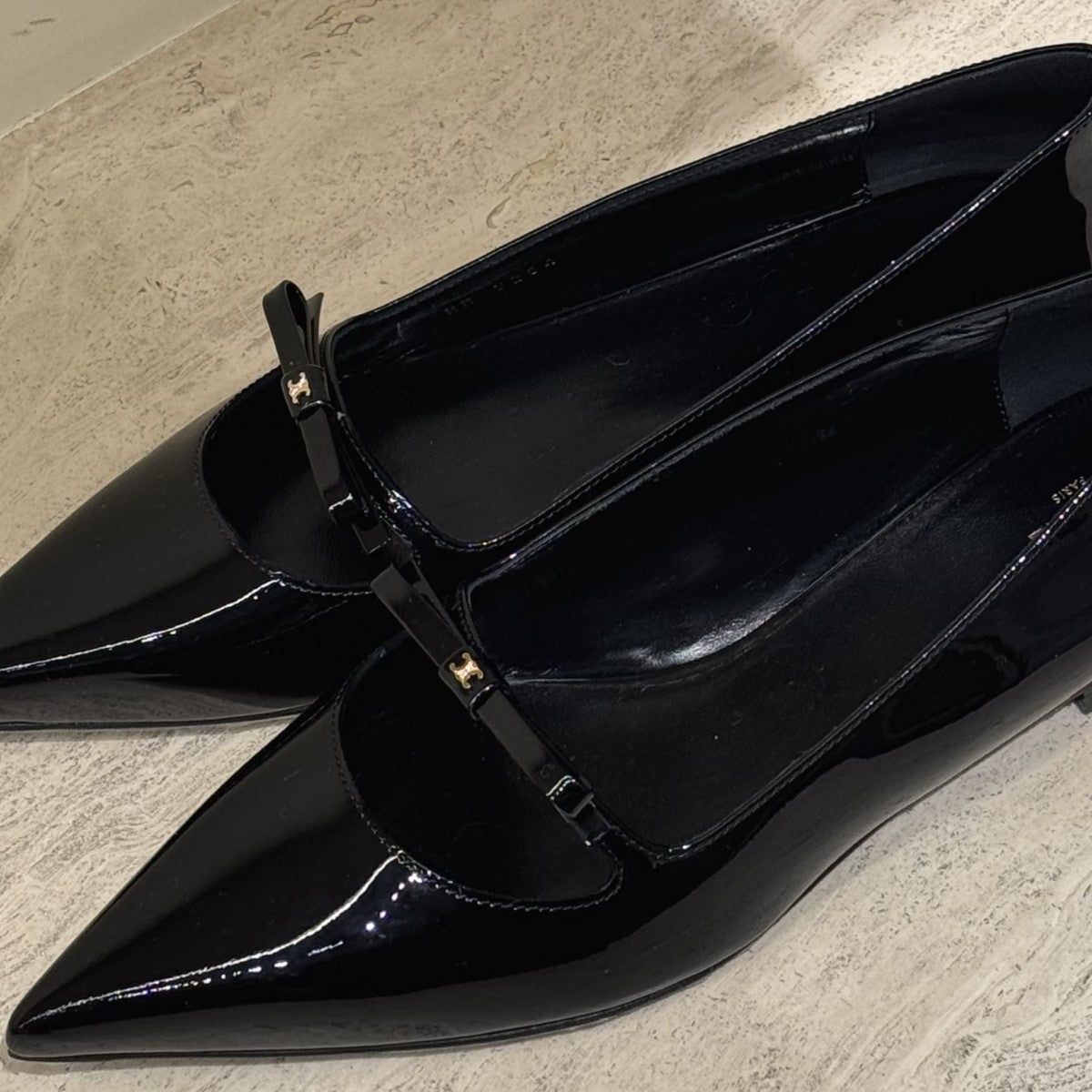 Damen Ballerinas Spitze Elegant Riemenverschluss Modisch