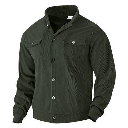 Herren Lederjacke Vintage Stil mit Taschen