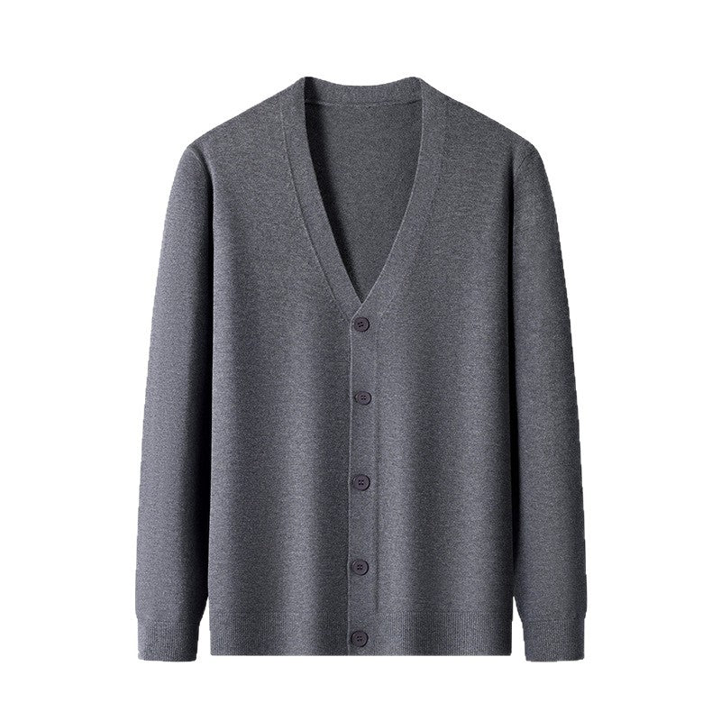 Herren Strickjacke Elegante V-Ausschnitt Modern