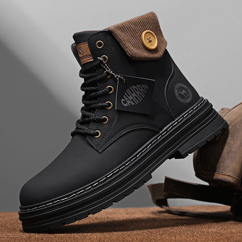 Damen Winterstiefel Knopfverschluss Gepolstert Warm