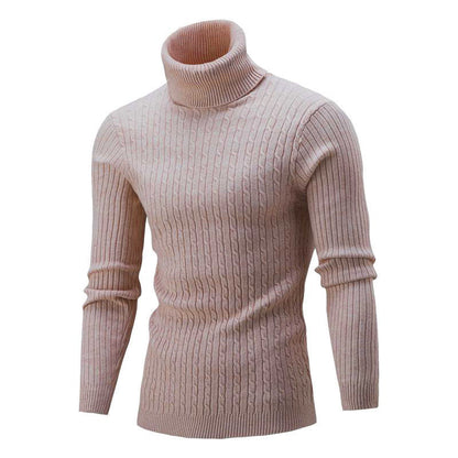 Herren Rollkragenpullover Feinripp Hochwertig Elegannt