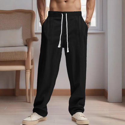 Herren Hose Bequem Elastisch Mit Seitentaschen