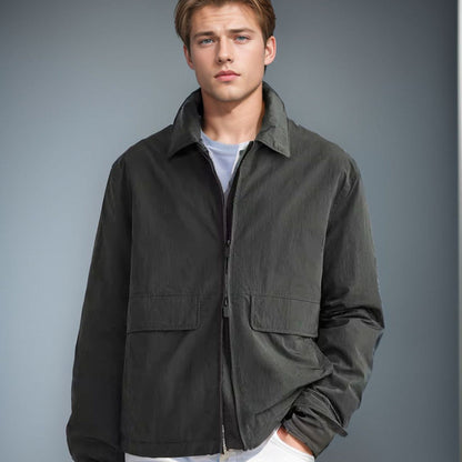 Herren Übergangsjacke Lässig mit Außentaschen Modern