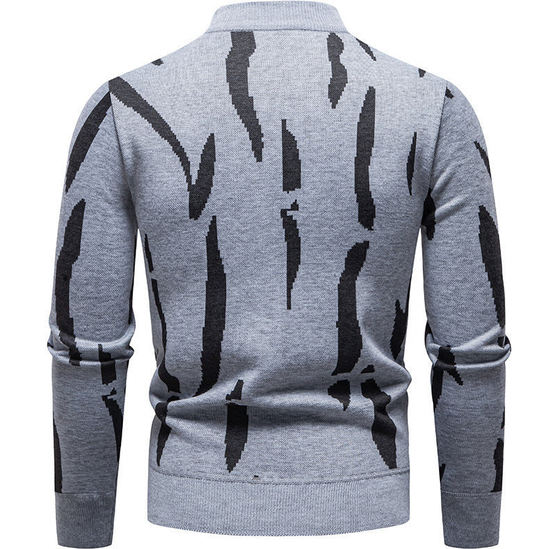 Modischer Herren Pullover Grafik Muster Trendig
