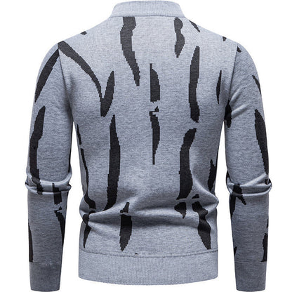 Modischer Herren Pullover Grafik Muster Trendig