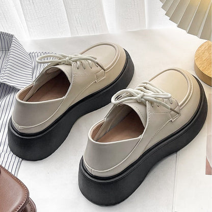 Damen Plateauschuhe Hoch Modisch Schnürschuhe Elegantes Design
