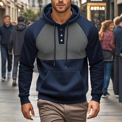 Herren Kapuzenpullover Sportlich Zwei-Ton-Design Modern