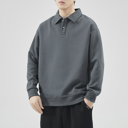 Herren Pullover Polokragen Sweater Hochwertig Lässig