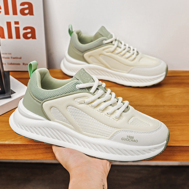 Damen Sneaker Atmungsaktiv Bequem Sportlich Weiß