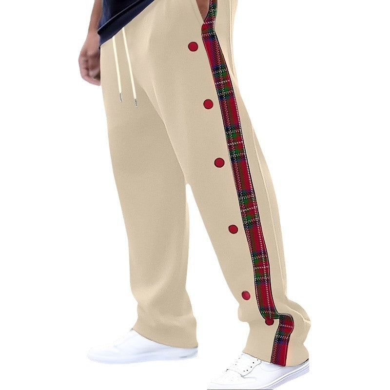 Herren Freizeithose Bequem Modern Mit Knopfverschluss