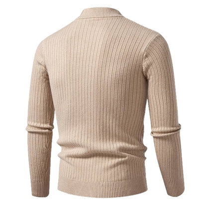 Herren Rollkragenpullover mit Zopfmuster Modern