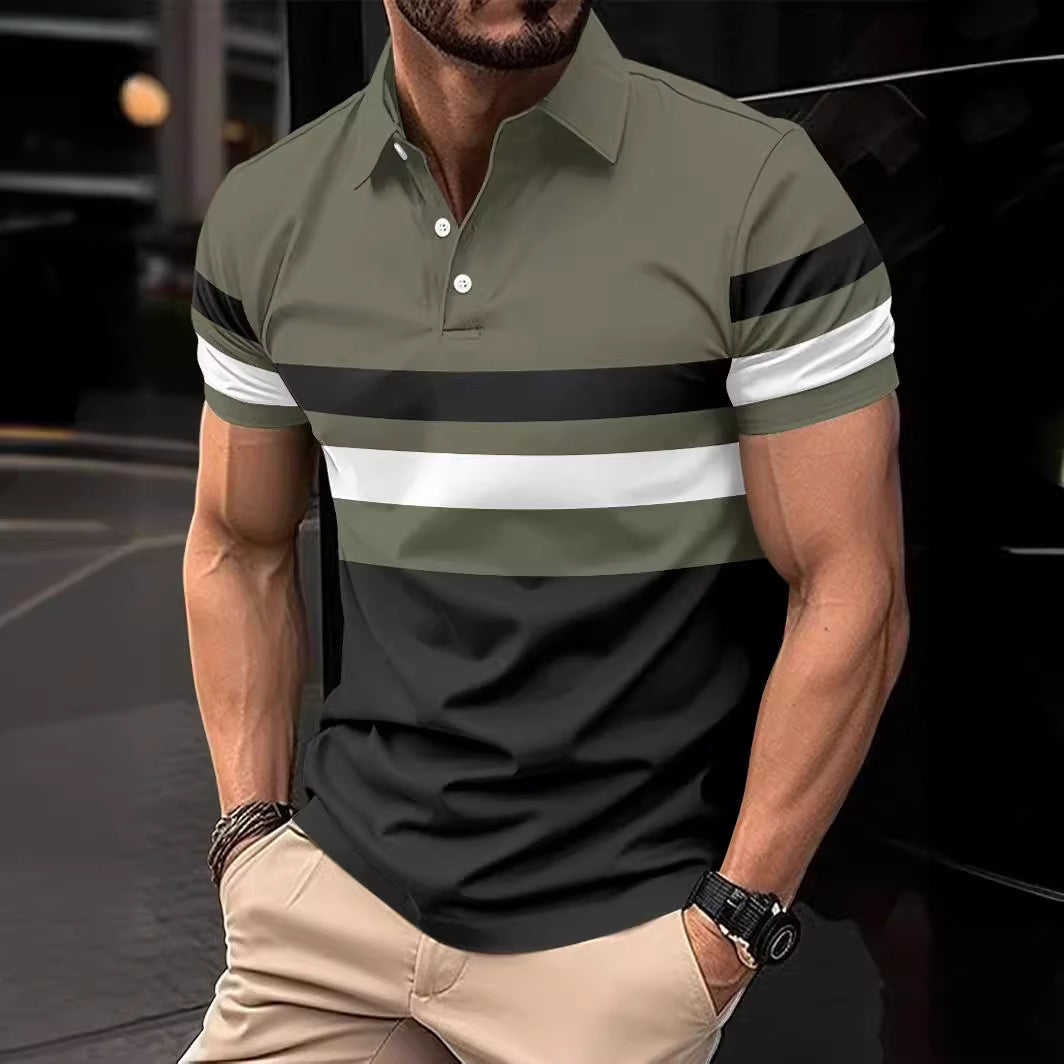 Herren Polo-Shirt Gestreift Modern Sportlich