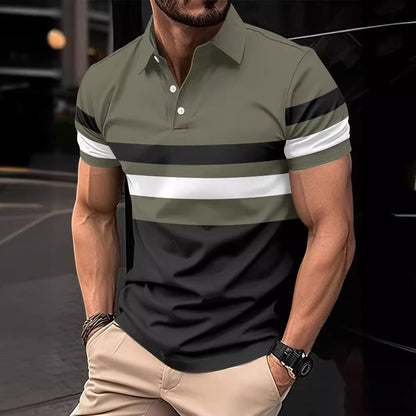 Herren Polo-Shirt Gestreift Modern Sportlich