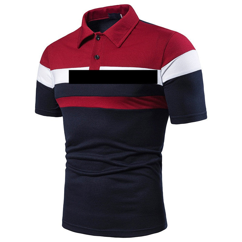 Herren Poloshirt Kurzarm Farbstreifen Modern