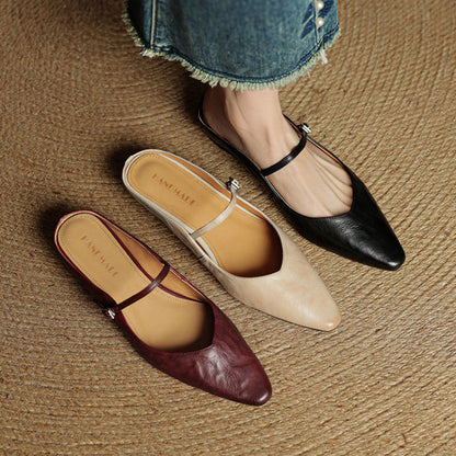 Damen Slipper Leder Echt Bequem