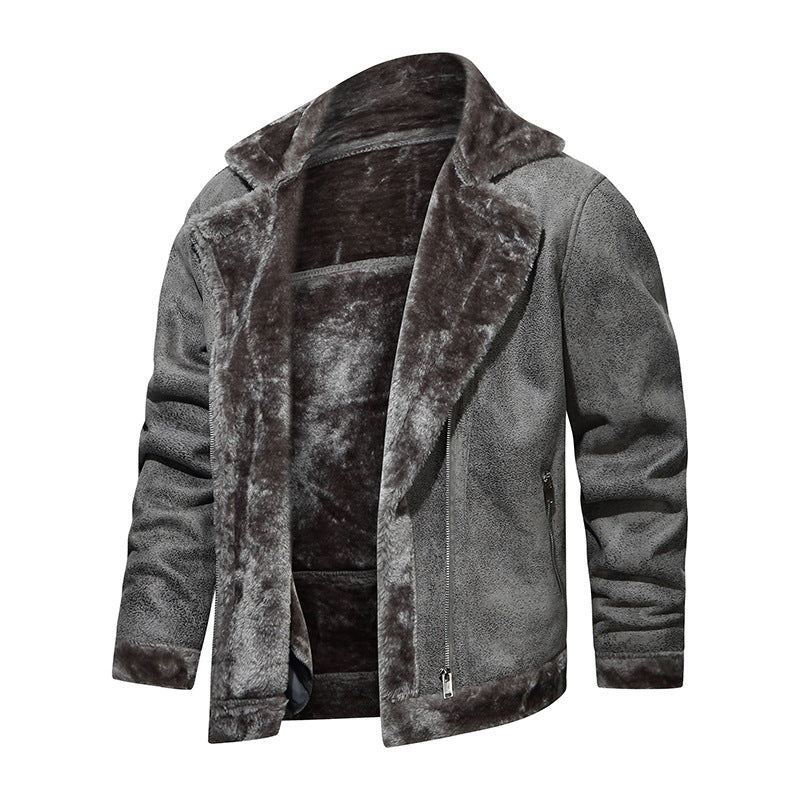 Herren Lederjacke Schwarz mit Fleecefutter Elegant - BerlinGlamour
