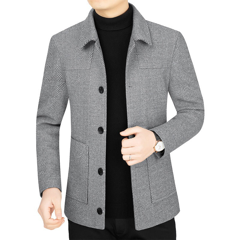 Herren Jacke Modern Slim Fit V-Ausschnitt Schick