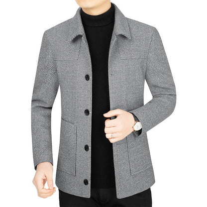 Herren Jacke Modern Slim Fit V-Ausschnitt Schick
