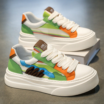 Damen Plateau Sneaker Sportlich Bunt Modisch
