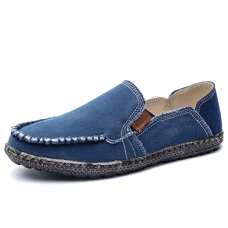 Damen Slip-On Schuhe Denim Blau Bequem