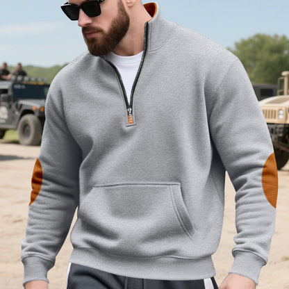 Herren Hoodie Stehkragen Kontrast details Trendig Modern