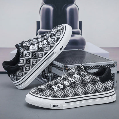 Damen Sneaker Geometrisches Muster Trendy Schuhe