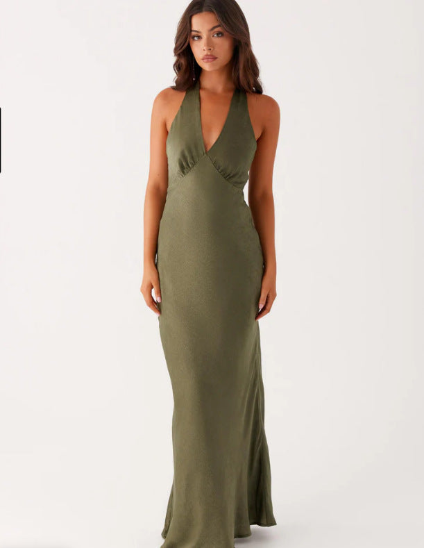 Damenkleid Elegantes Wickelkleid V-Ausschnitt Slim Fit