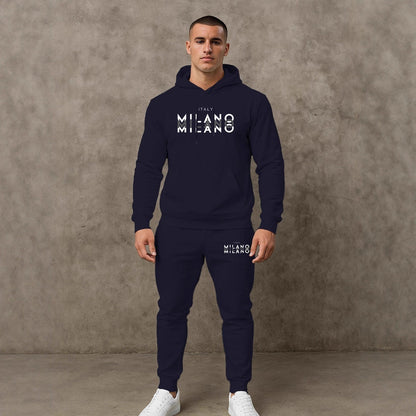 Herren Jogginganzug Sportlich Hoodie Set Grau - BerlinGlamour