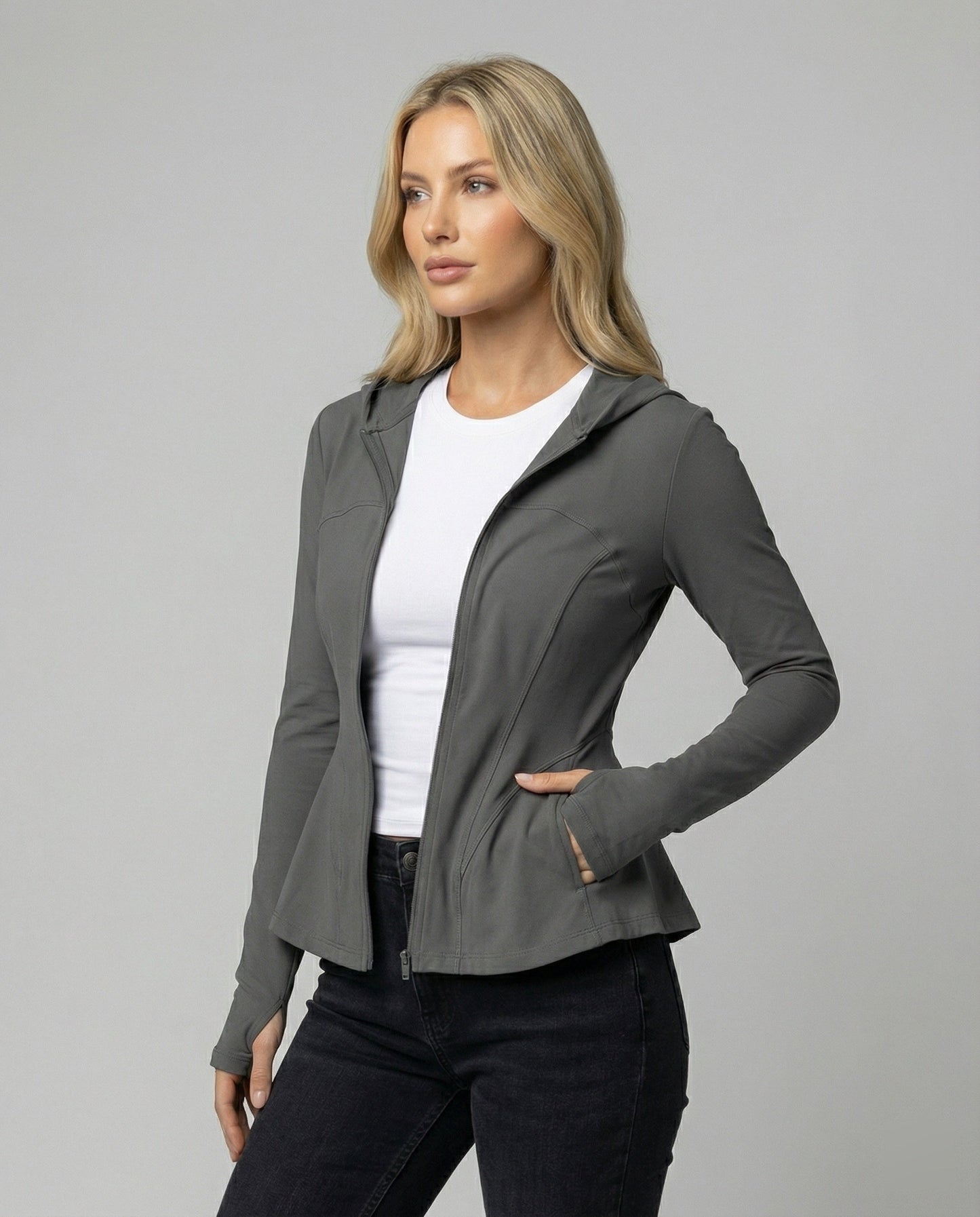 Damen Yoga Jacke Leicht UV-Schutz Slim Fit Kühlend - BerlinGlamour