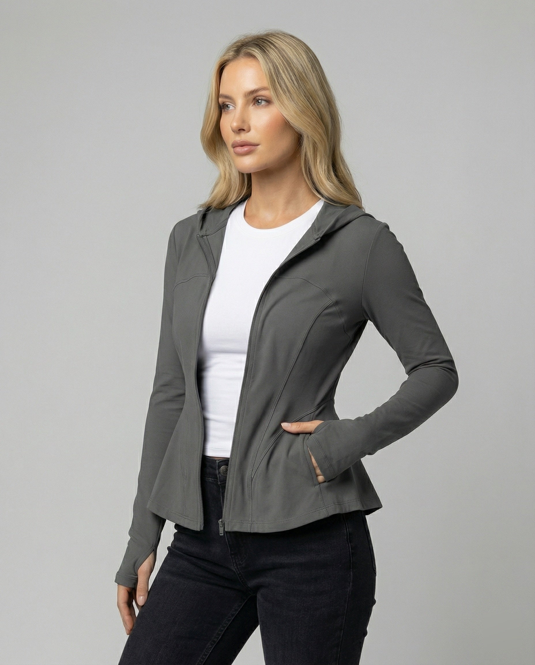 Damen Yoga Jacke Leicht UV-Schutz Slim Fit Kühlend - BerlinGlamour