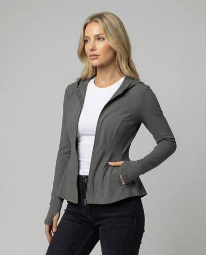 Damen Yoga Jacke Leicht UV-Schutz Slim Fit Kühlend - BerlinGlamour