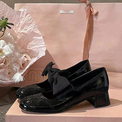 Elegante Damen Pumps mit Schleifen Detail Hochhackig - BerlinGlamour