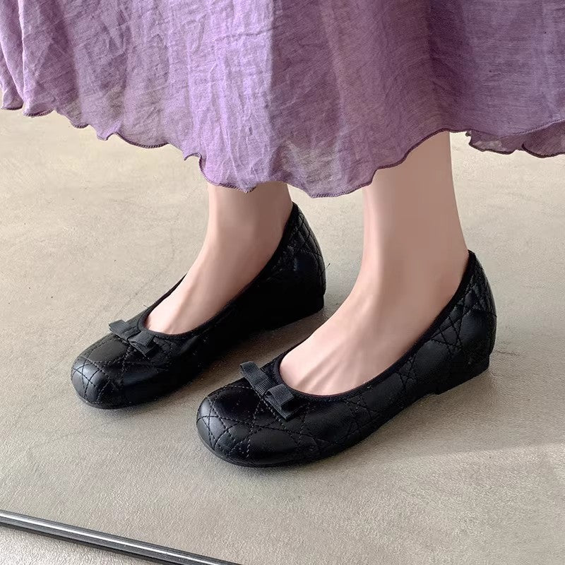 Damen Ballerinas Elegante Rüschendetail Weiche Innensohle