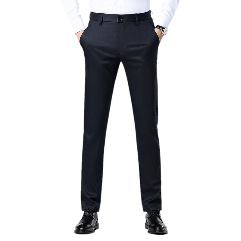 Herren Anzughose Elegant Bequem Schwarz