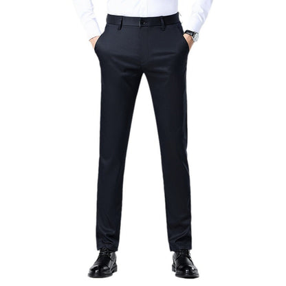 Herren Anzughose Elegant Bequem Schwarz