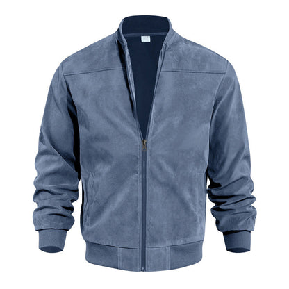 Herren Lederjacke Wildleder Schwarz Berlin Stil