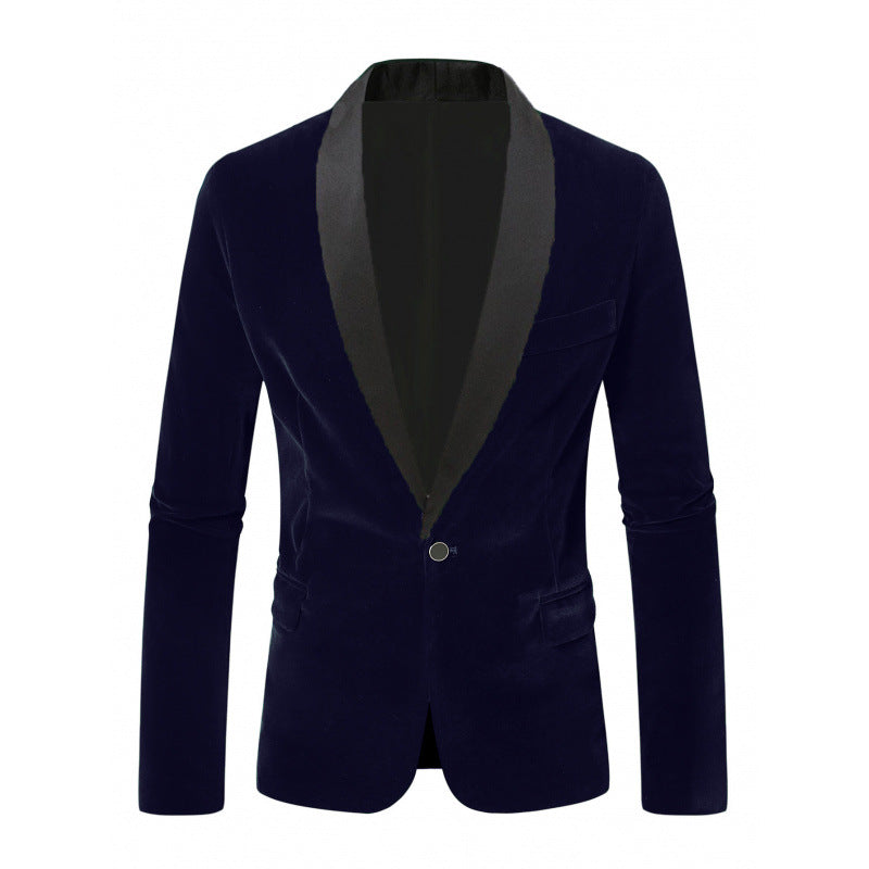 Herren Blazer Samt Elegant Revers Schnitt