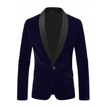 Herren Blazer Samt Elegant Revers Schnitt