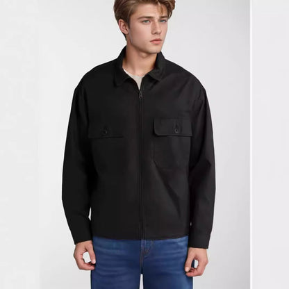Herren Übergangsjacke Lässig mit Klapp-Taschen Modern
