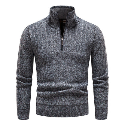Herren Strickpullover Modern Halb-Reißverschluss Pullover